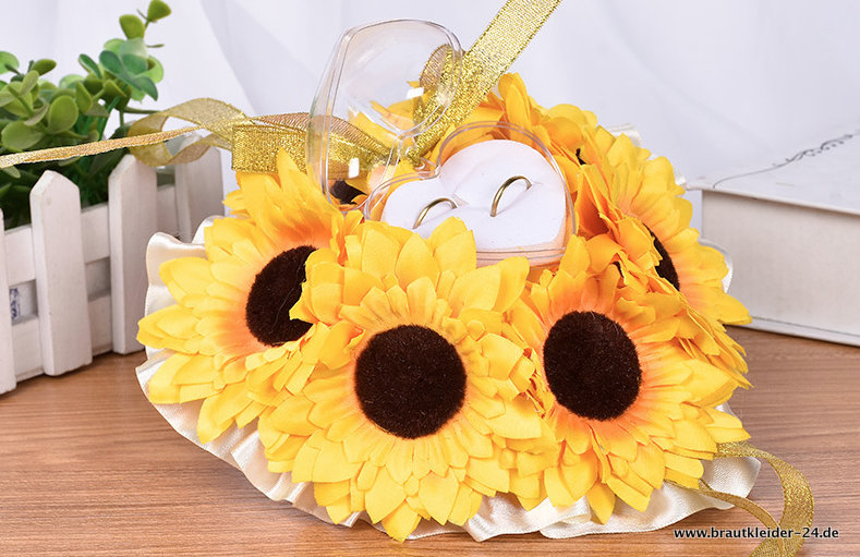 Sonnenblumen Ringkissen Ringbox