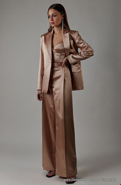 A Linie Hosenanzug Festlich in Gold&nbsp;Dreiteilig