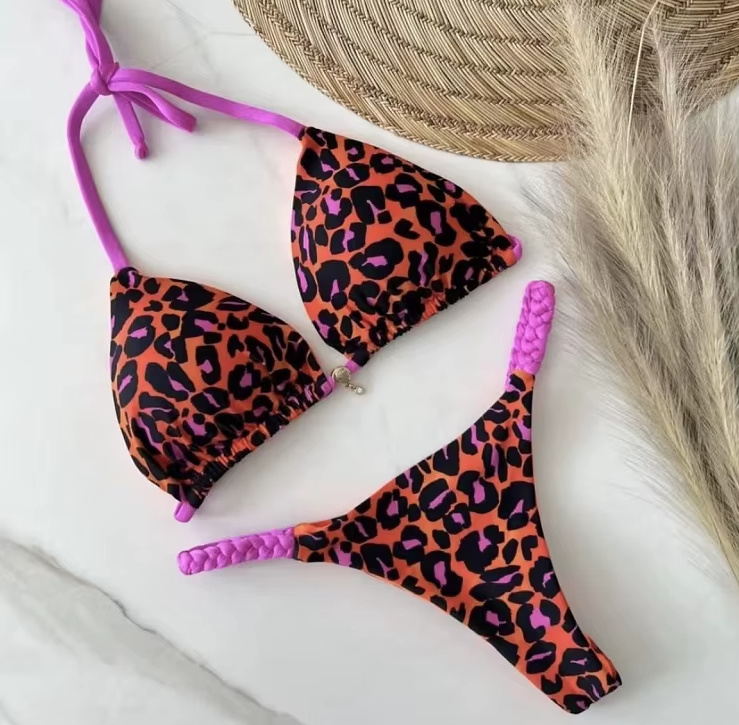 Halterneck Leopard Print Brazilian Bikini&nbsp;Valerie