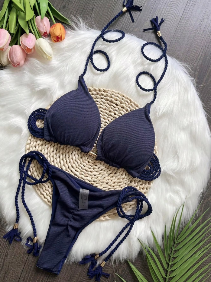 Push Up Halterneck Bikini Vida in&nbsp;Blau