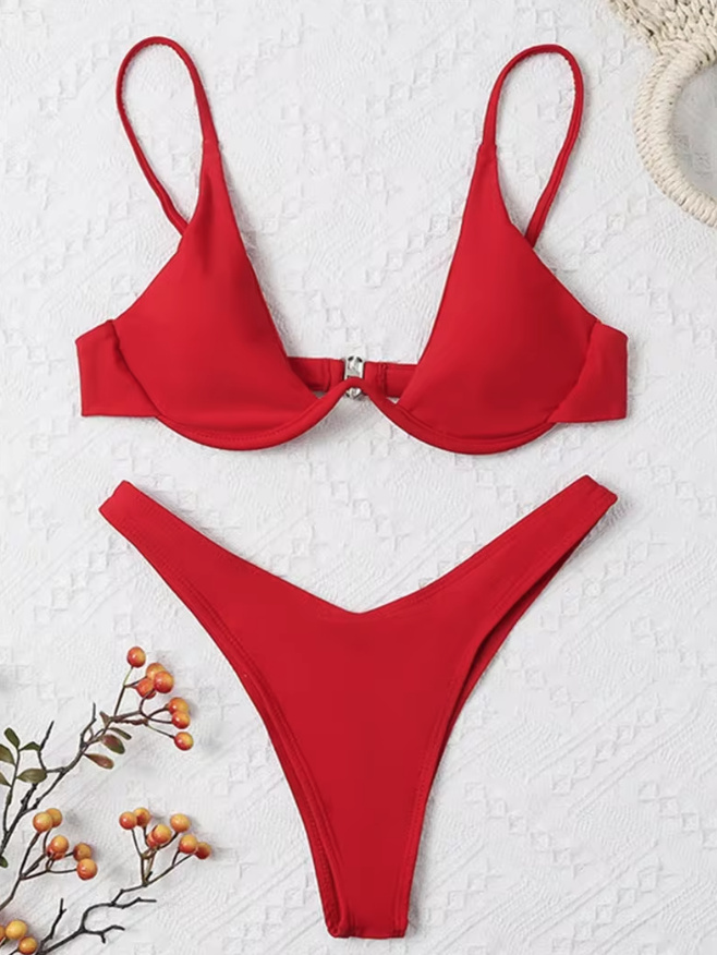 Sexy Triangle Bügel Push Up Bikini 2025 Vika&nbsp;Rot