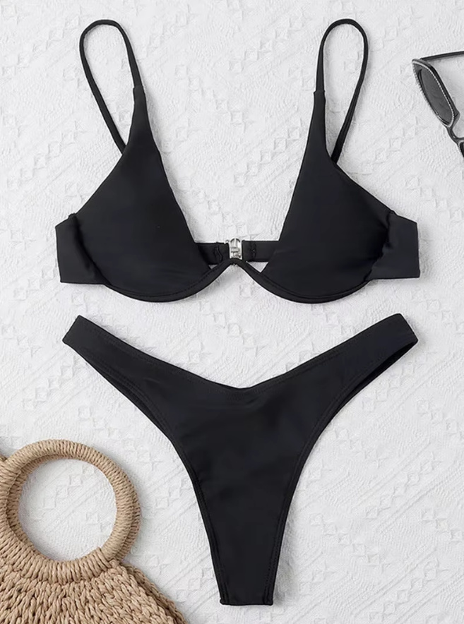 Sexy Triangle Bügel Push Up Bikini 2025 Vika&nbsp;Schwarz