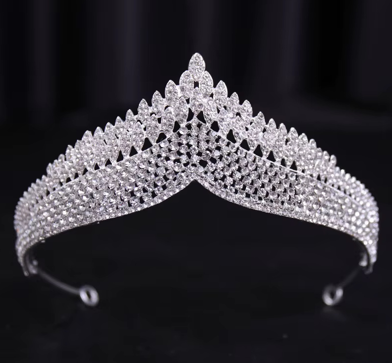 Silber Kristall Braut Tiara Diadem&nbsp;Cassiopeia