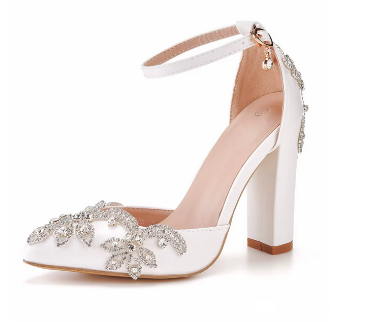 Strass Kristall Brautschuhe Chenoa mit&nbsp;Knöchelriemen