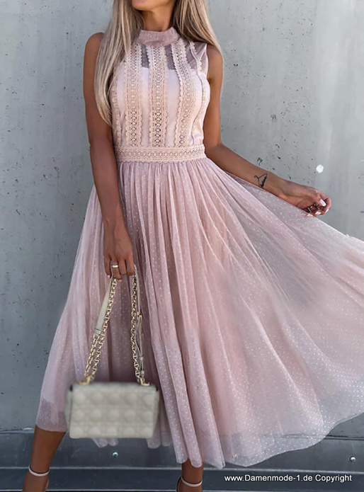 Elegantes A Linie Maxi Kleid in Zart&nbsp;Rosa
