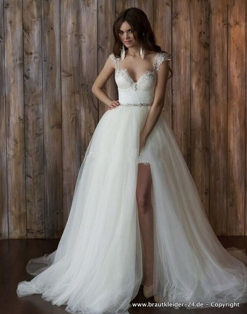 Sexy Etui Brautkleid Eugenie mit Abnehmbarem&nbsp;Rock