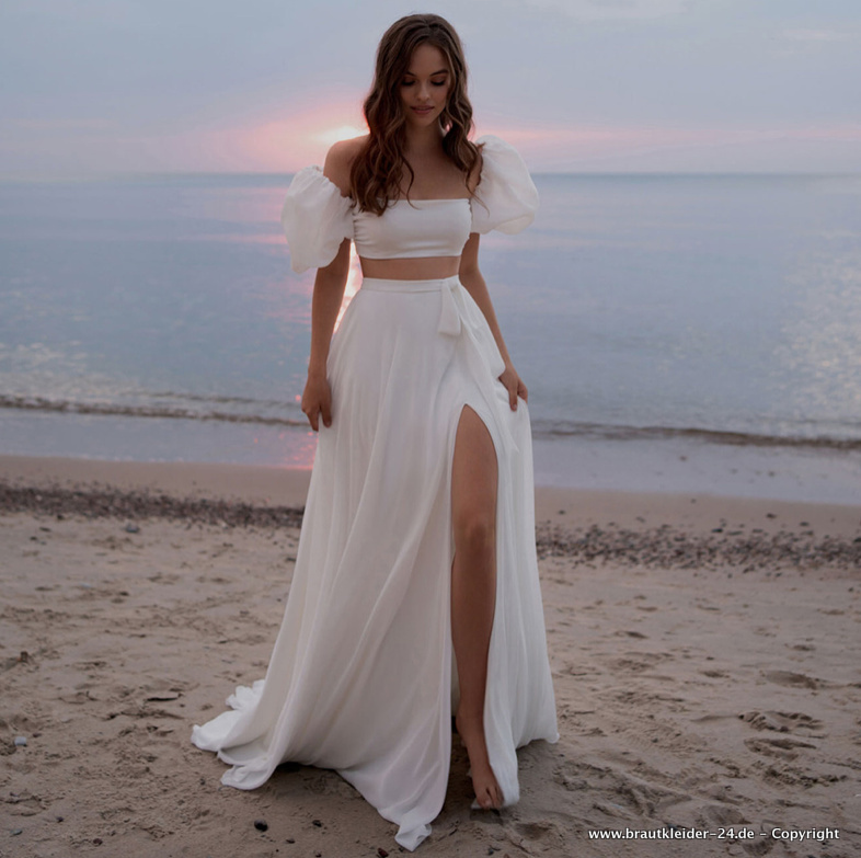 Zweiteiliges Brautkleid Eileen mit&nbsp;Puffärmel