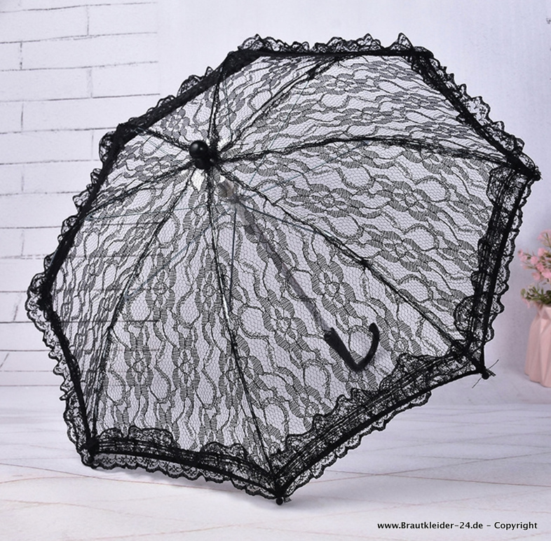 Brautschirm Franziska mit Rosen in&nbsp;Schwarz