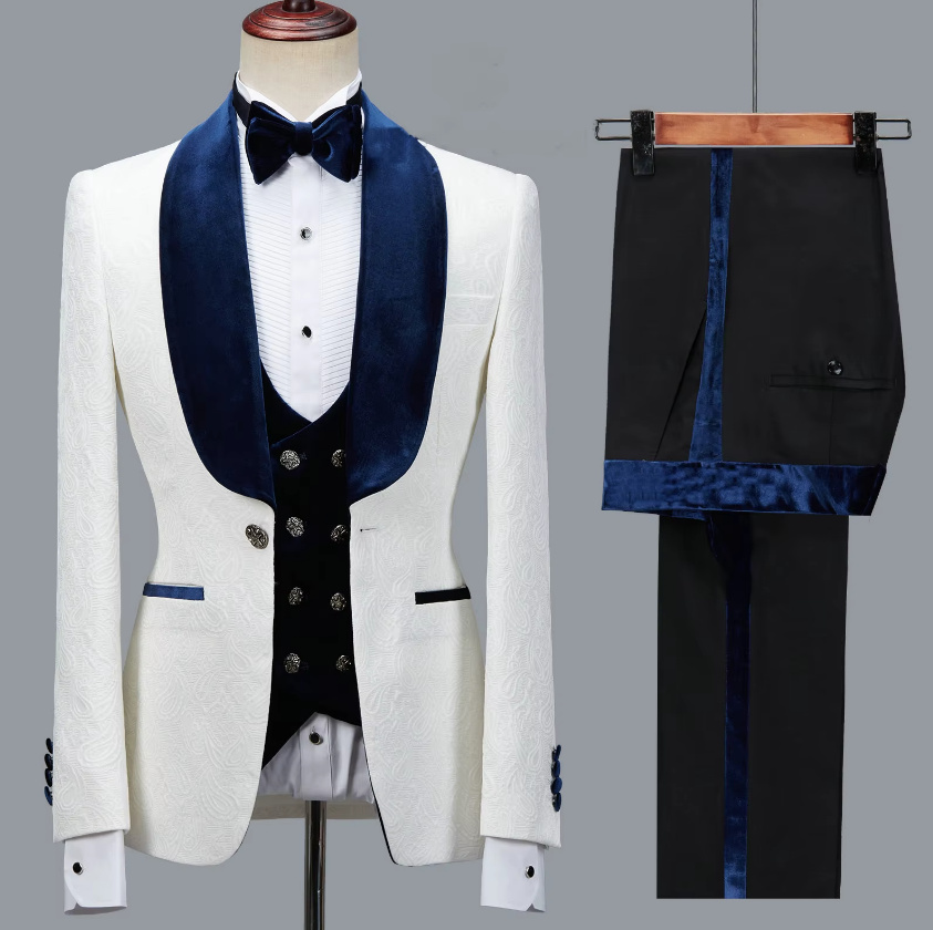 Hochzeitsanzug Anais für den Bräutigam Navyblau&nbsp;Weiß