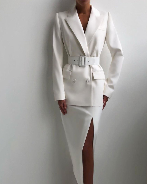 Bleistift Braut Kostüm für den Standesamt Wadenlang&nbsp;Elegant