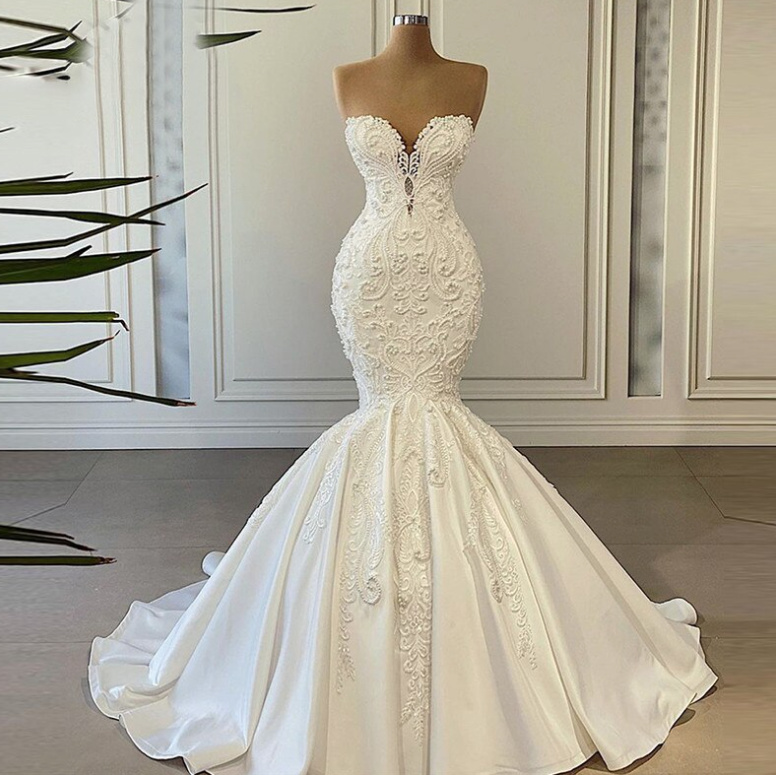 Schulterfreies Bustie Meerjungfrau Brautkleid Callista&nbsp;Bestickt