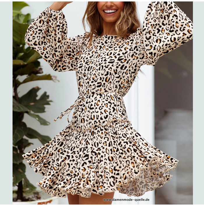 Leopard Look Mini Kleid&nbsp;Elegant
