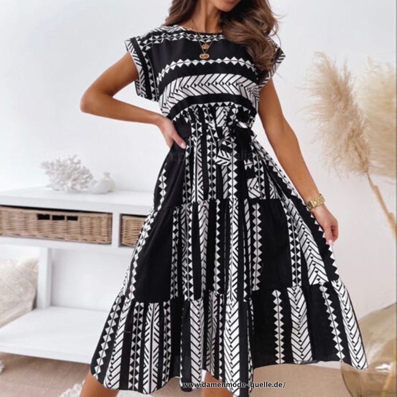 Sommer Midikleid in&nbsp;Schwarz