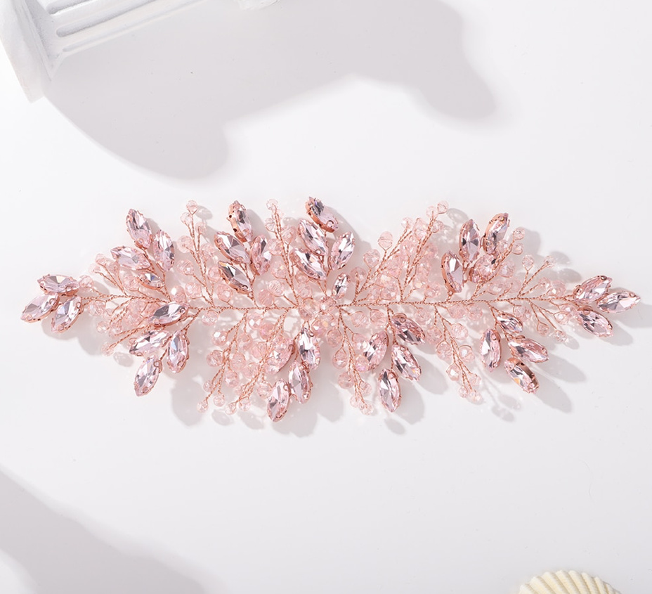 Trendy Kristall Braut Haarschmuck&nbsp;Rosegold