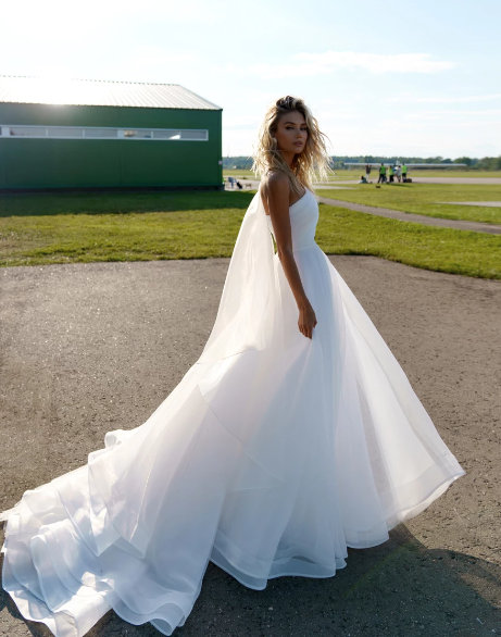 A Linie One Shoulder Brautkleid Beatrice mit&nbsp;Raffungen