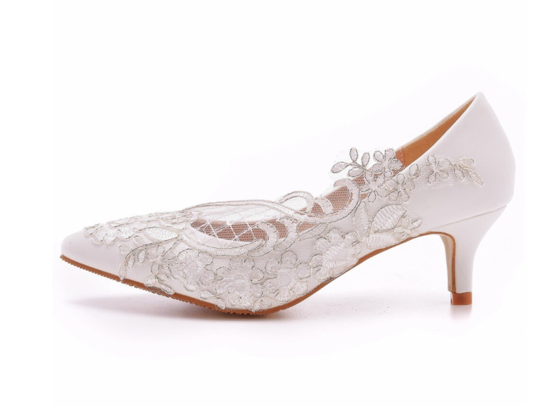 Pumps Brautschuhe Hochzeitsschuhe Delilah mit&nbsp;Blumenspitze