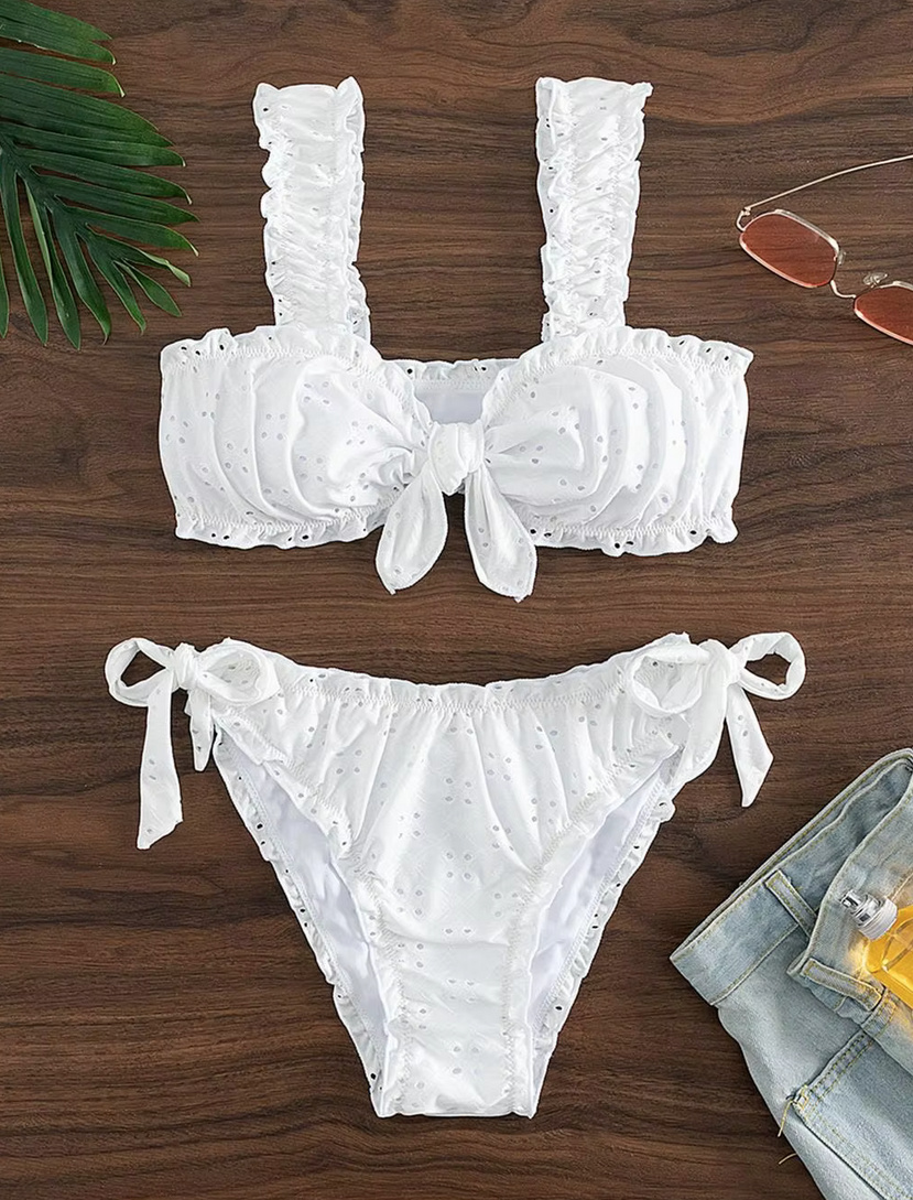 Weißer Triangle Bikini 2025 Valentine mit&nbsp;Spitze