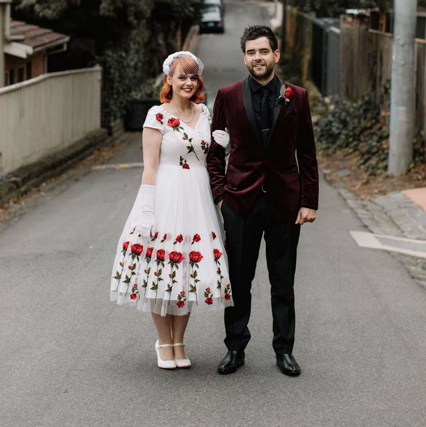 50er Style Brautkleid Daniela Wadenlang mit&nbsp;Rosen