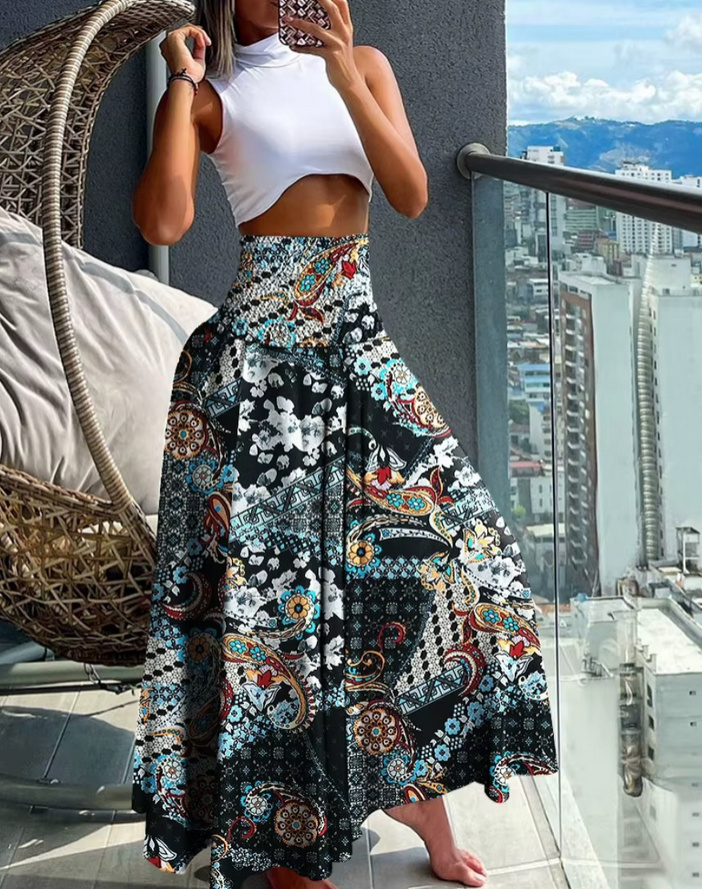 A Linie Boho Style Maxi Sommer Rock 2025 Alida