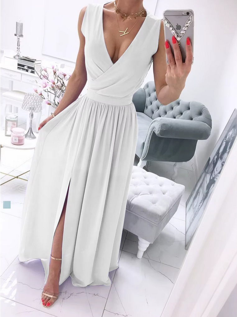 Ärmelloses A Linie Standesamtkleid Genoveva mit V&nbsp;Ausschnitt