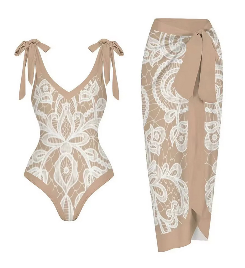 Badeanzug 2025 Therese in Ivory Weiß mit Rock im&nbsp;Set