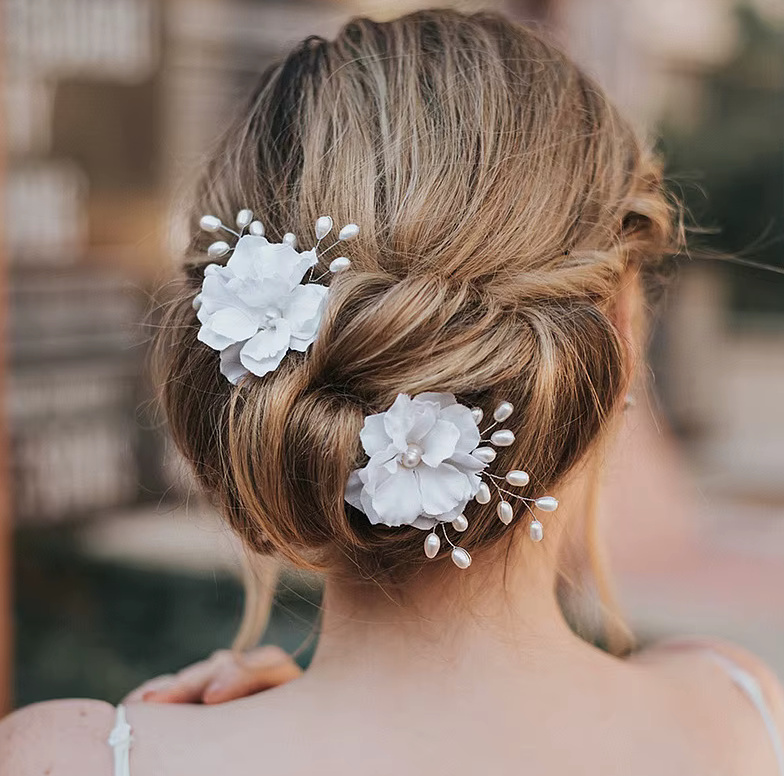 Blumen Braut Haarpin Felicitas mit&nbsp;Perlen