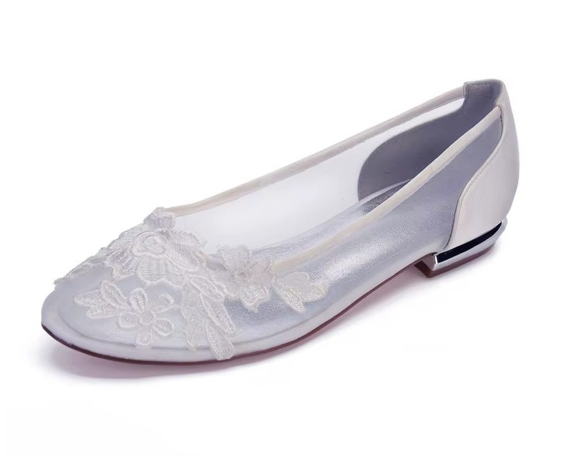 Braut Ballerinas Gwendolin mit Spitze&nbsp;Elegant