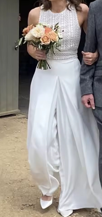 Braut Overall Einteiler Dorothea Ärmellos mit&nbsp;Spitze