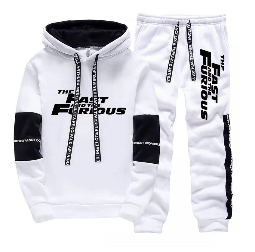 Herren Freizeitanzug Jogger 2025 Weiß mit&nbsp;Hoodie