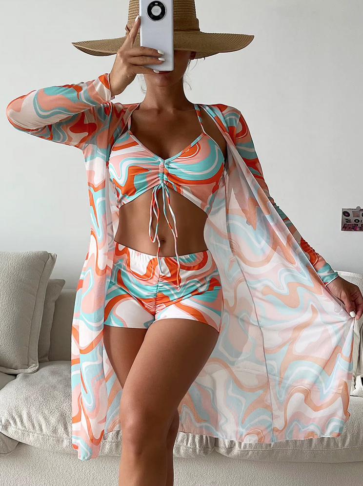 Hotpants Triangle Bikini 2025 Trixi Dreiteilig mit Bluse im&nbsp;Set