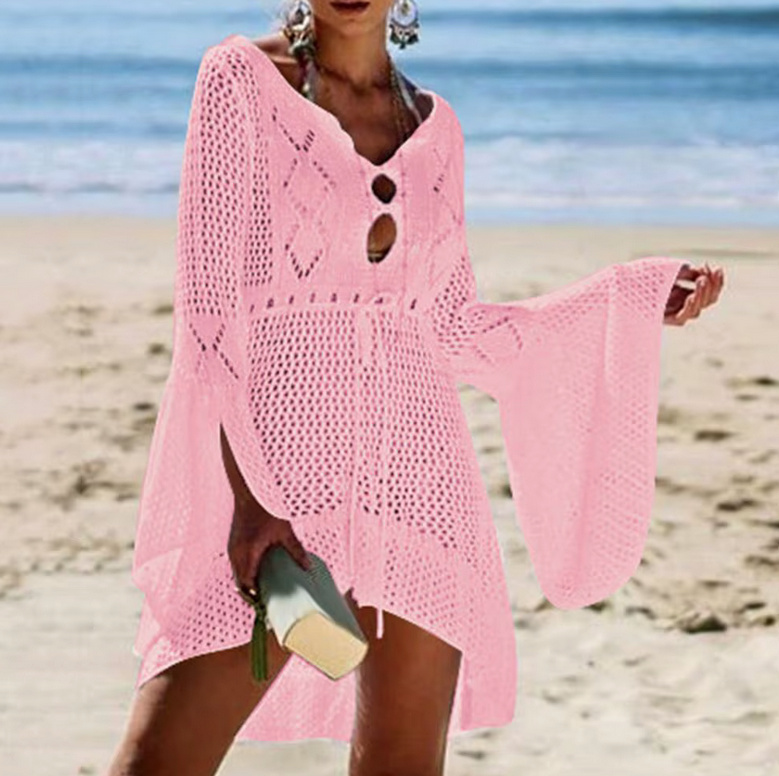 Strick Beach Tunika Strandkleid 2025 in&nbsp;Rosa