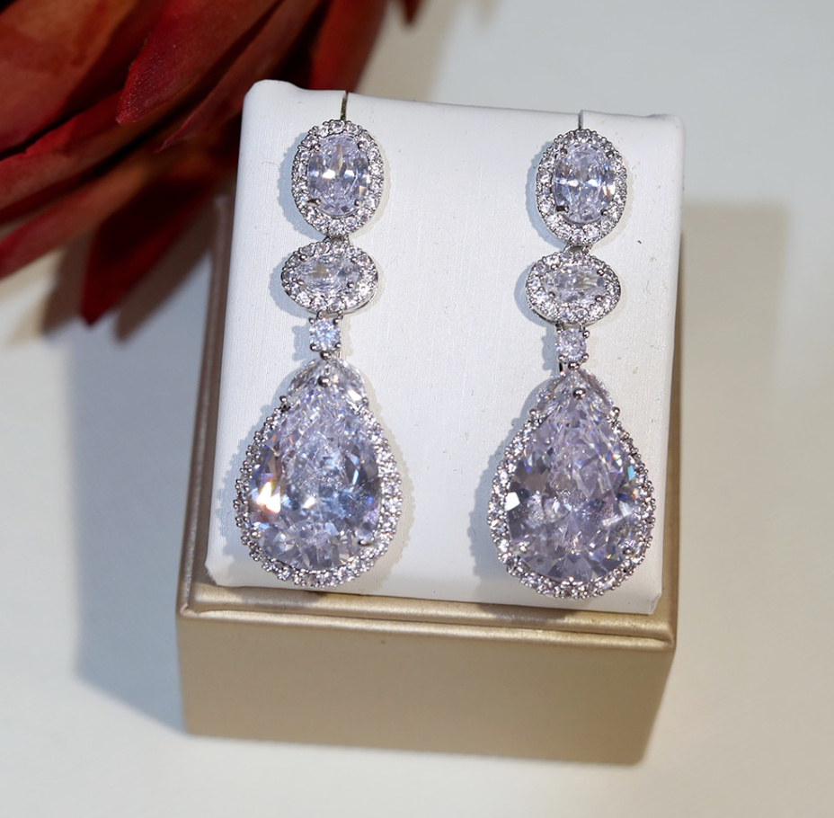 Große Lange Braut Ohrringe Dion&nbsp;Einzigartig