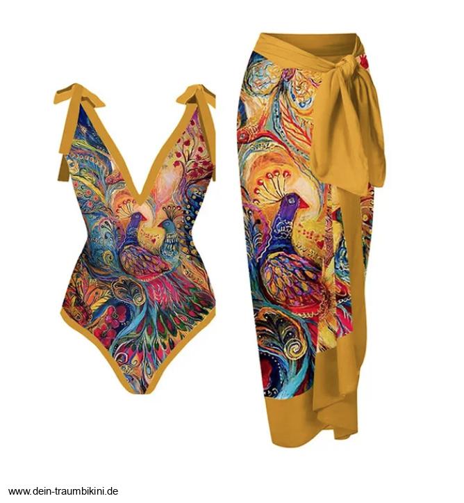 Animal Print Badeanzug Zakia mit Rock im&nbsp;Set