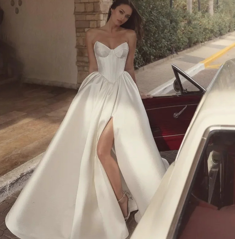 Mieder Bustie Cut Out Brautkleid Annegret&nbsp;Bodenlang