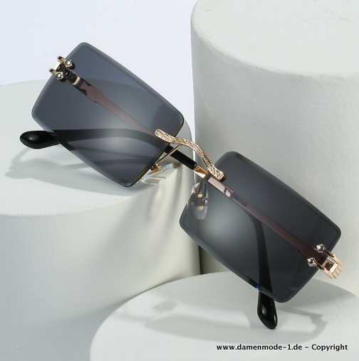 Damen Sonnenbrille Randlos&nbsp;Eckig