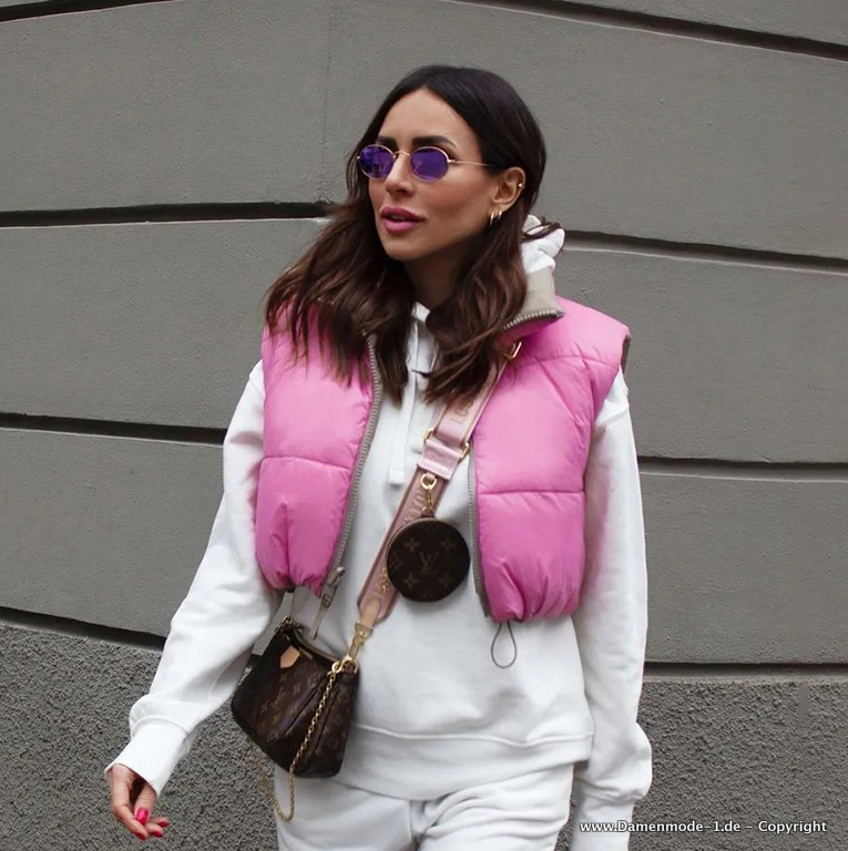 Kurze Damen Weste in&nbsp;Pink