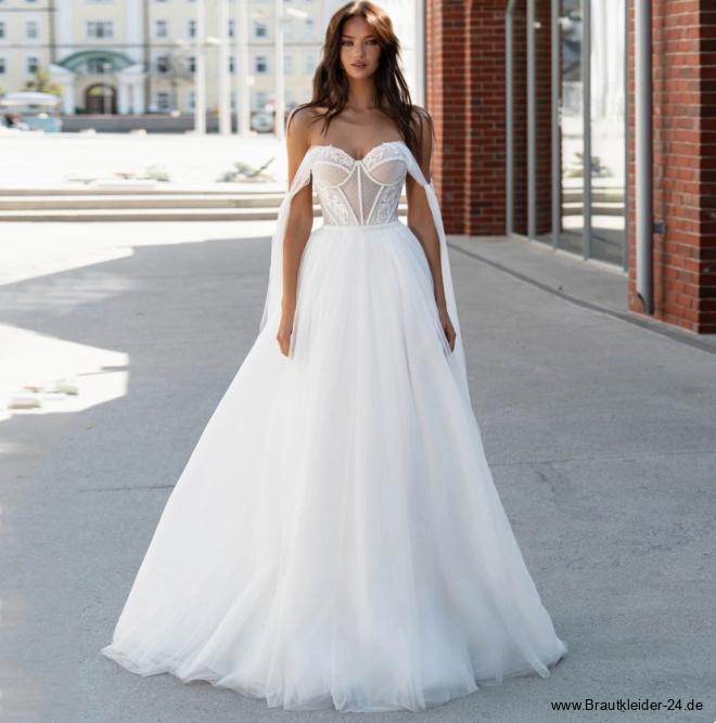 Schulterfreies Mieder Boho Brautkleid Holly&nbsp;Bodenlang