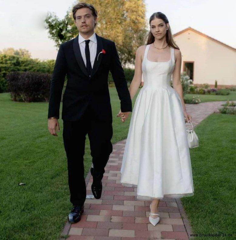 A-Linie Satin Brautkleid Isis Knöchellang&nbsp;Schlicht