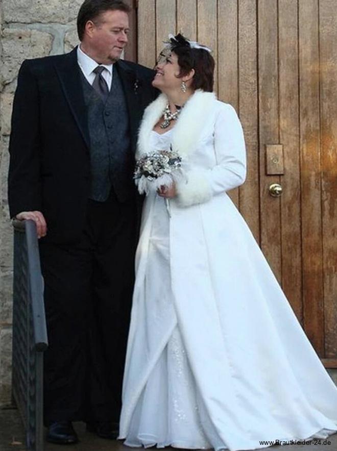 Braut Mantel Guilia Lang in Weiß&nbsp;Elegant