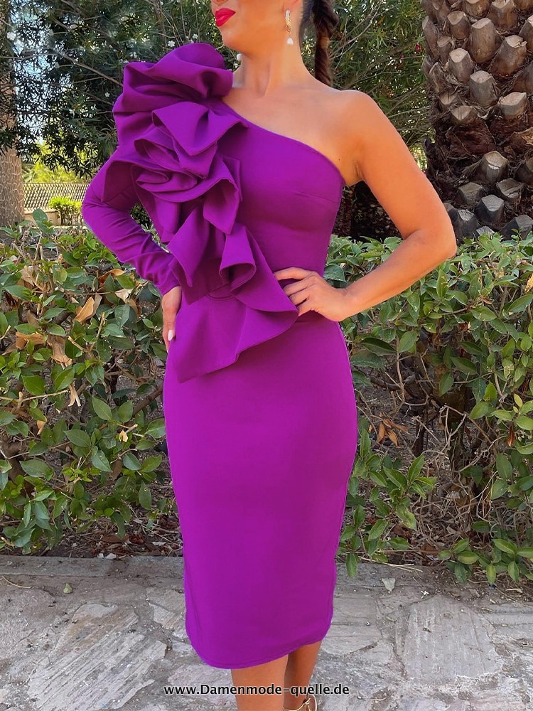 Sommer Bodycon Midikleid in&nbsp;Lila