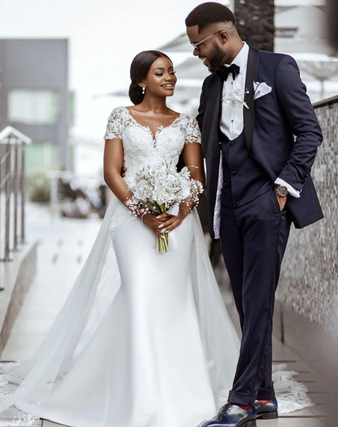 Meerjungfrau Brautkleid Agnes mit Tattoo Spitze und&nbsp;Ärmel