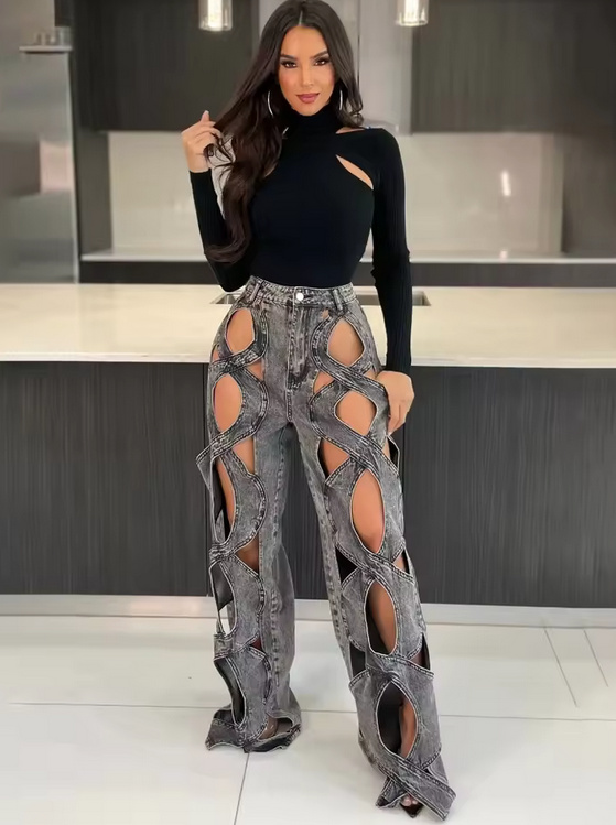 Crazy Cut Damen Jeans 2025&nbsp;Grau