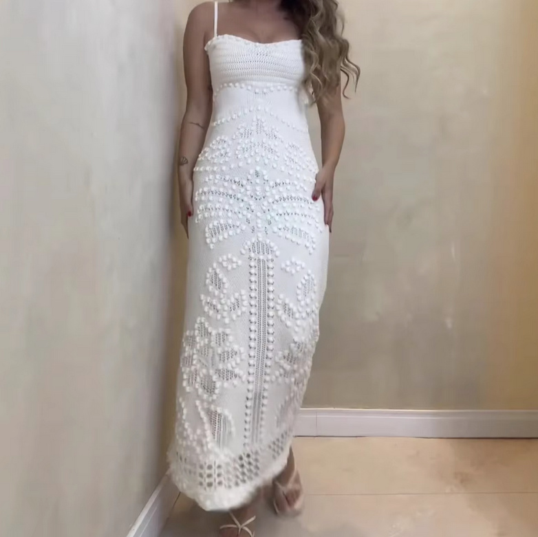 Spaghettiträger Sommer Standesamtkleid Gioia Lang