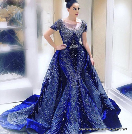 Königin Abendkleid mit Pailletten und&nbsp;Schleppe