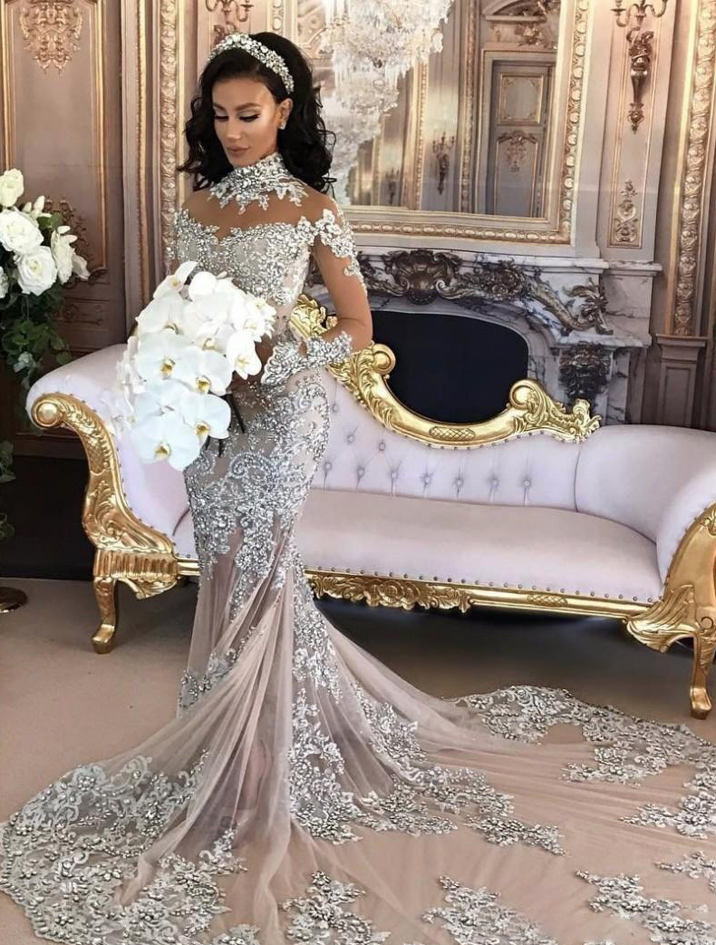 Meerjungfrau Brautkleid Ann mit Schleppe und Kristall&nbsp;Stickereien