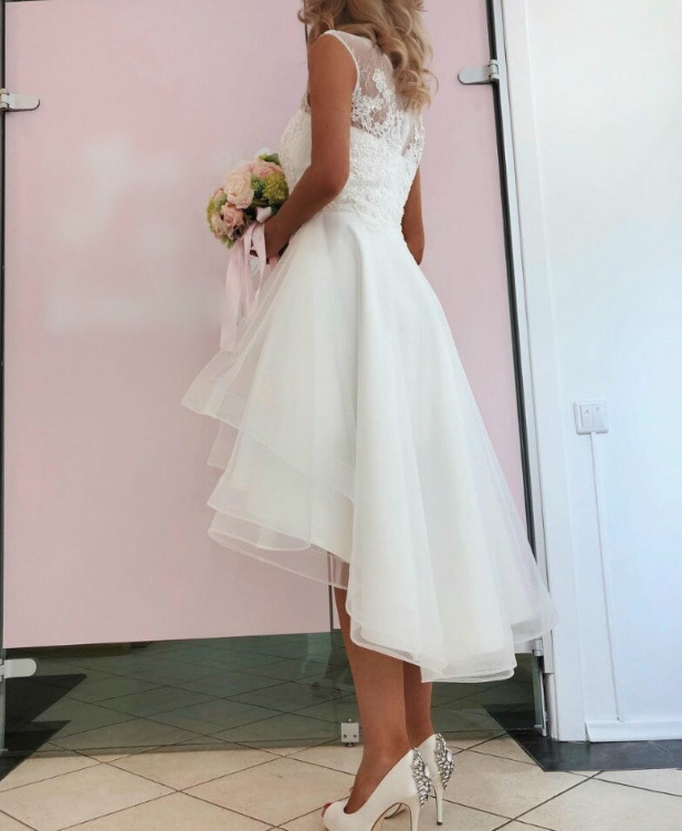 Vokuhila Brautkleid Vorne Kurz Hinten&nbsp;Lang