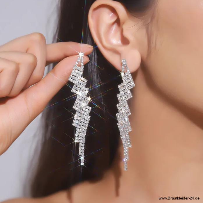 Lange Hängende Strass Braut Ohrringe&nbsp;Krister