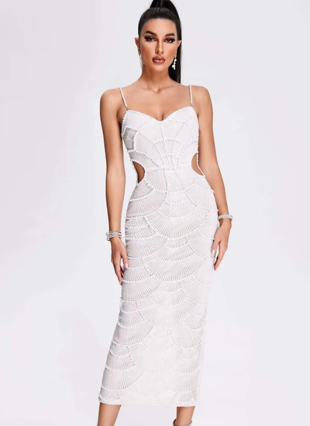 Luxus Bodycon Standesamt Brautkleid Inike mit Perlen&nbsp;Applikationen