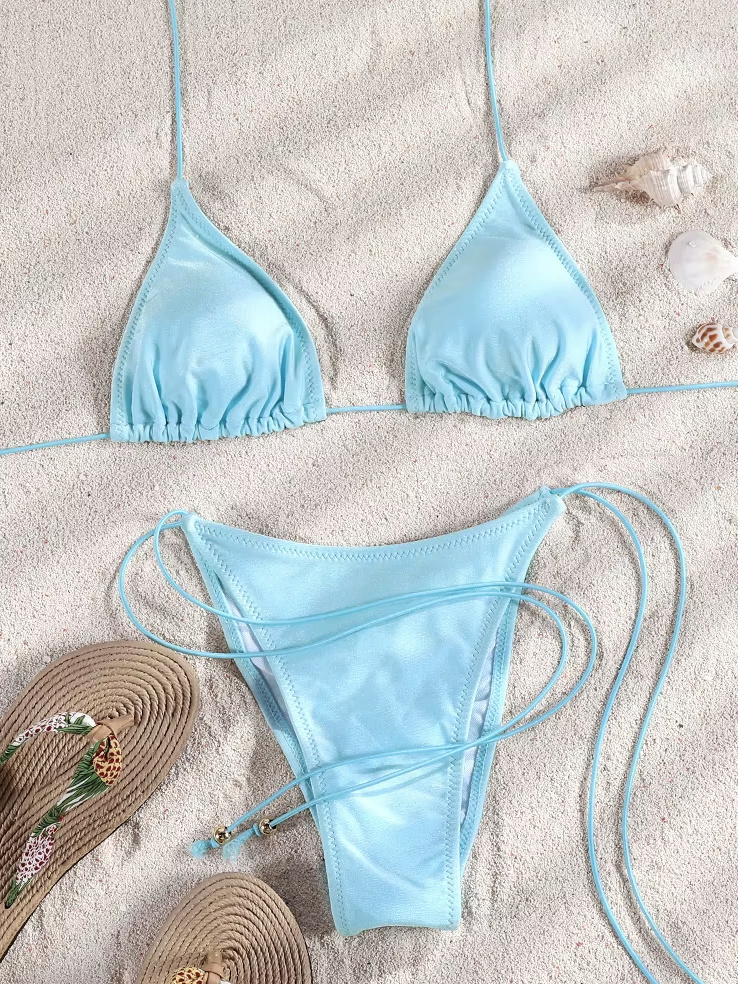 Sexy brasilianischer Bikini Hellblau Für selbstbewusste&nbsp;Strandmomente