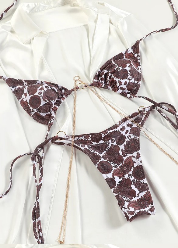 Sexy Halterneck Bikini 2025 Susanna Braun Weiß mit&nbsp;Kette